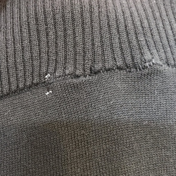 Kenneth Cole 100% Cotton Black Button Up Cardigan Sweater with Cowl Neck - Picture 10 of 11